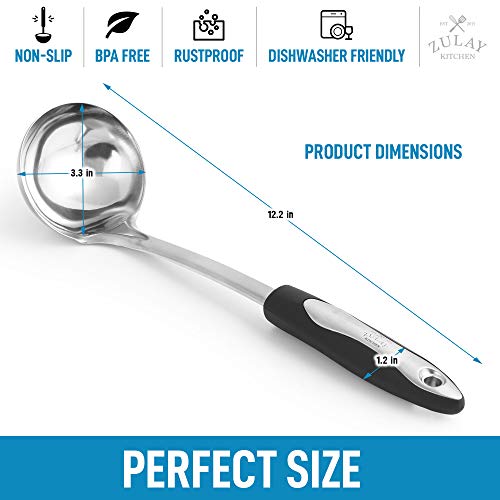 Zulay Stainless Steel Soup Ladle Zulay Stainless Steel Soup Ladle